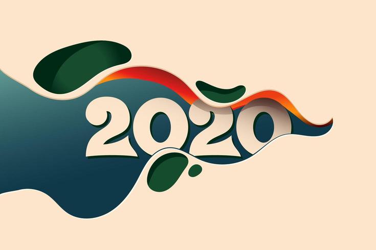 Kreatives Design des neuen Jahres 2020 vektor