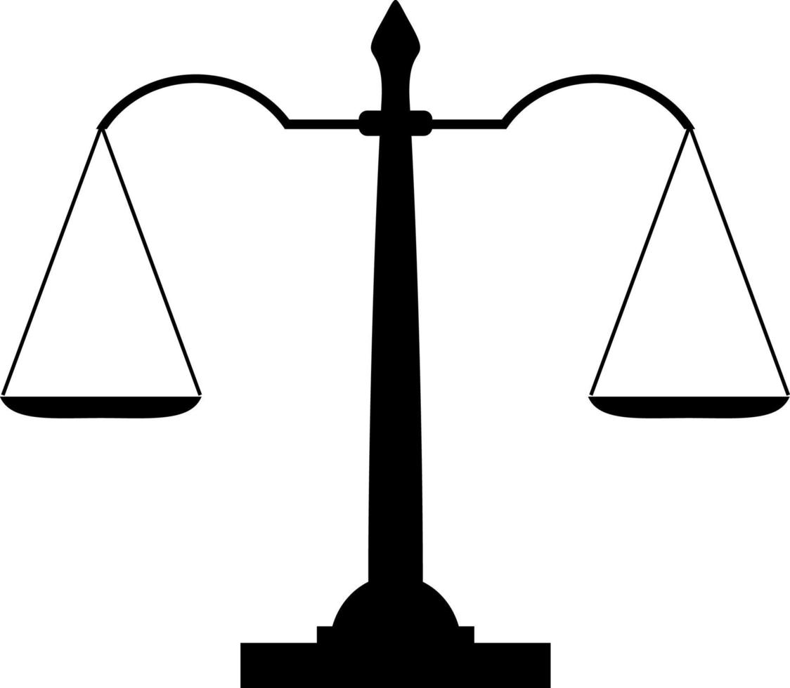 jämviktsskalor. handel eller lag skalor ikoner. vektor advokater skalor, jämför symboler, balans och balansering tecken isolerad på vit bakgrund. domstol koncept vektor illustration. Libra