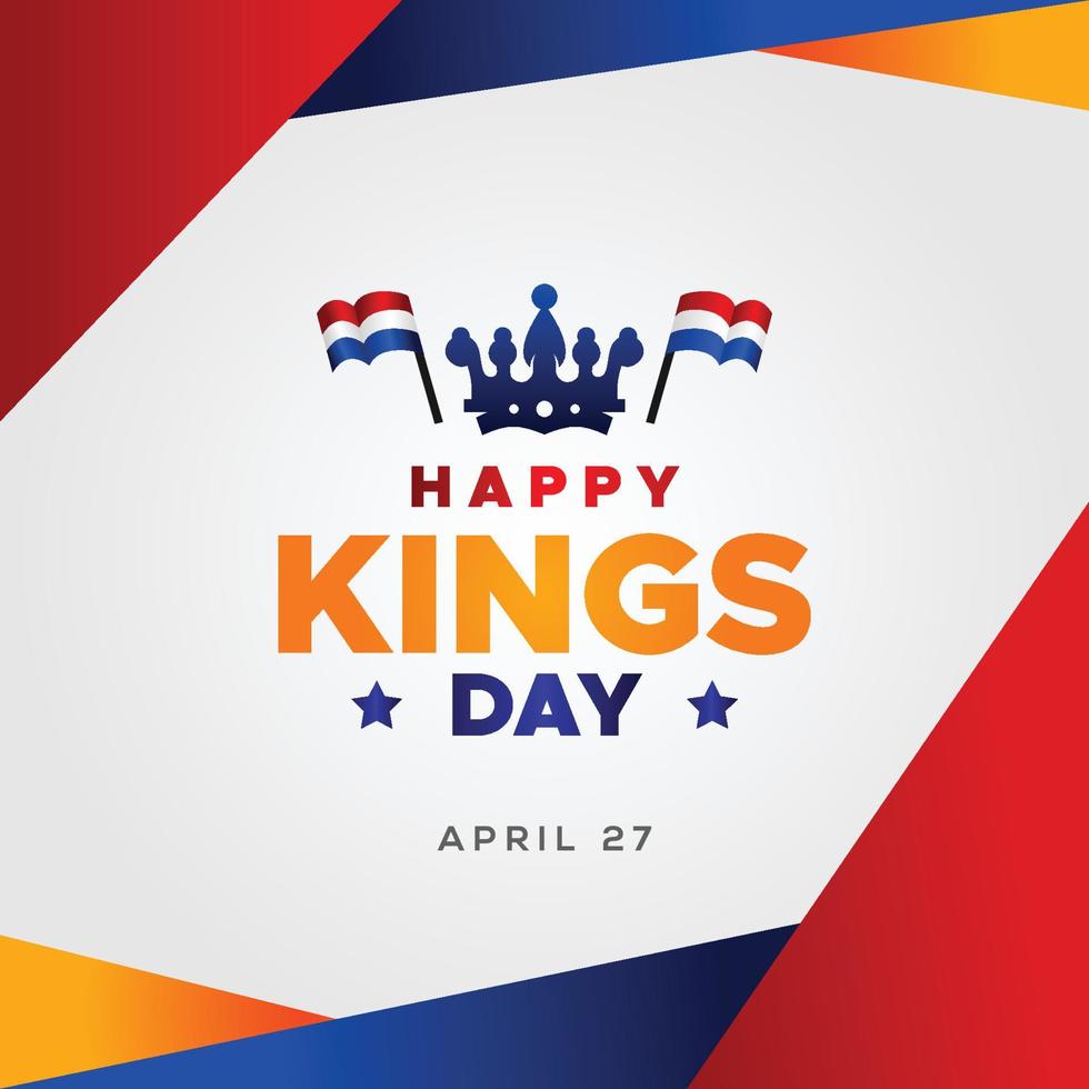 kings day design fira ögonblick vektor