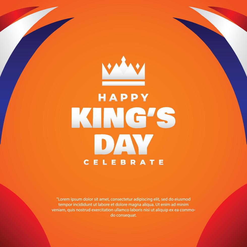 Kings Day Design feiern Moment vektor