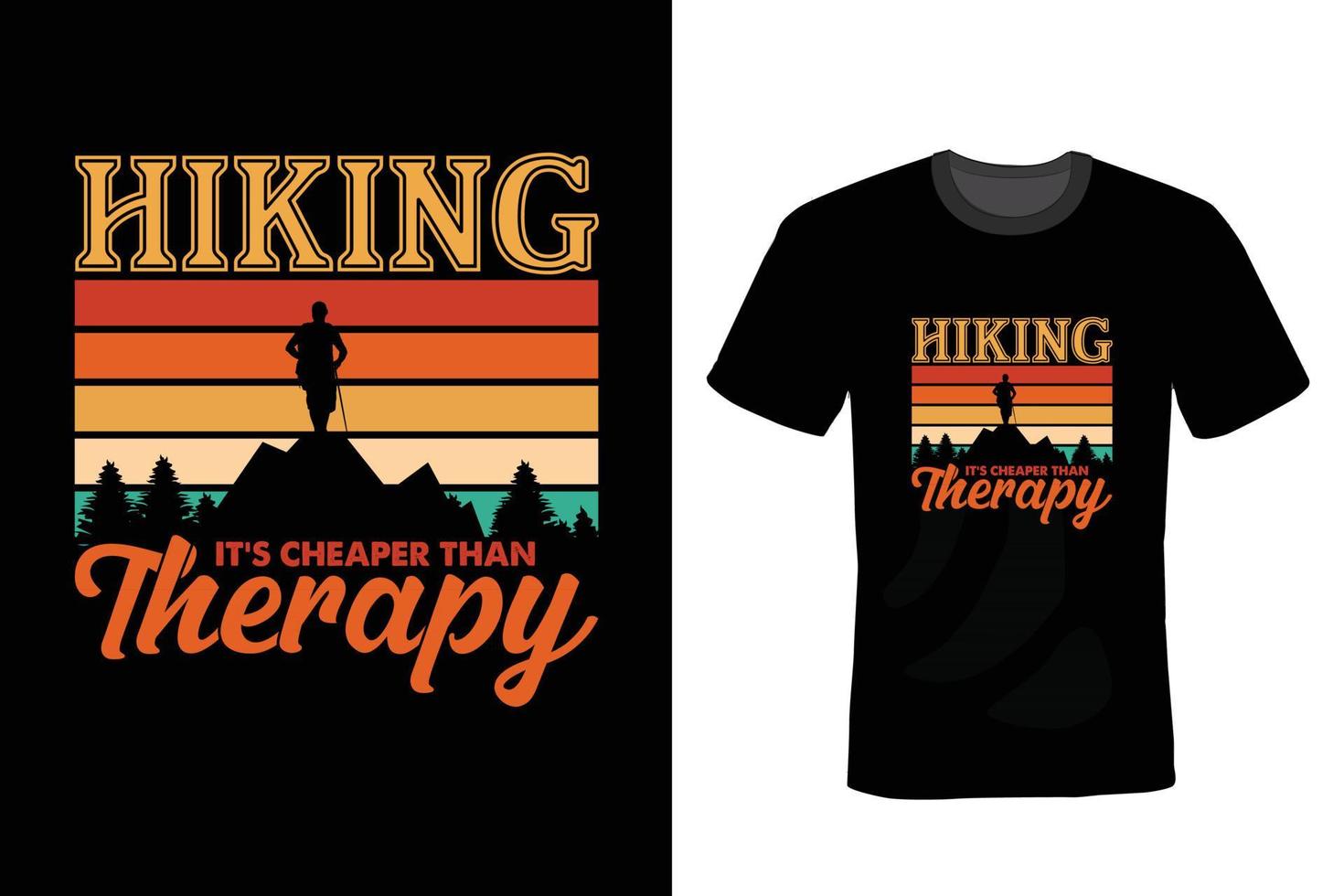 vandring t-shirt design, typografi, vintage vektor