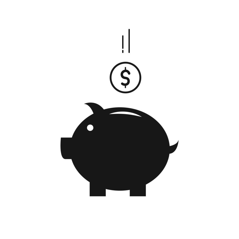Sparschwein Symbol Geld sparen Design Vorlage Vektor Illustration Eps 10