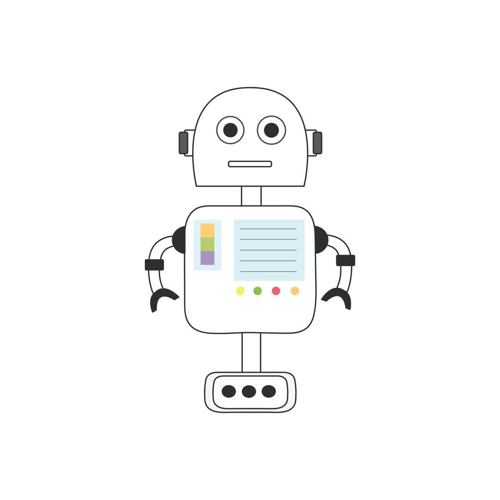 robotar på en vit bakgrund bots chattar kundsupport. vektor illustration ikon för webbdesign.