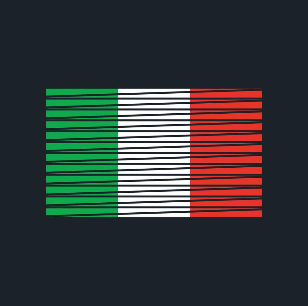 Bürste mit italienischer Flagge. Nationalflagge vektor