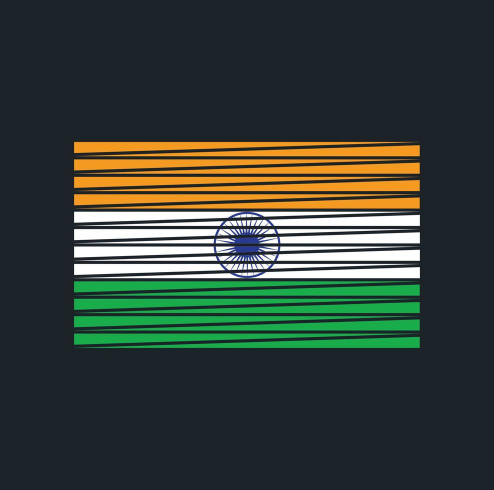 Bürste der indischen Flagge. Nationalflagge vektor