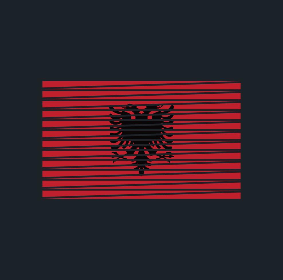 Albanien-Flagge-Pinsel. Nationalflagge vektor