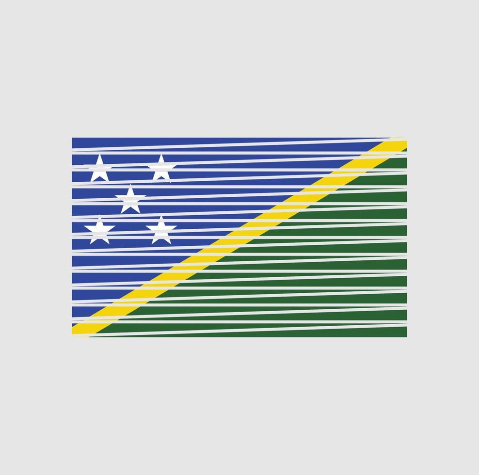 salomonöarnas flaggborste. National flagga vektor