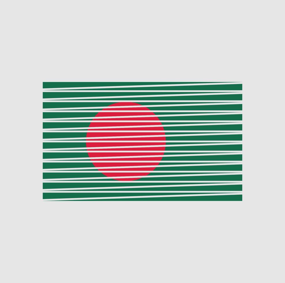 Bürste der Flagge von Bangladesch. Nationalflagge vektor