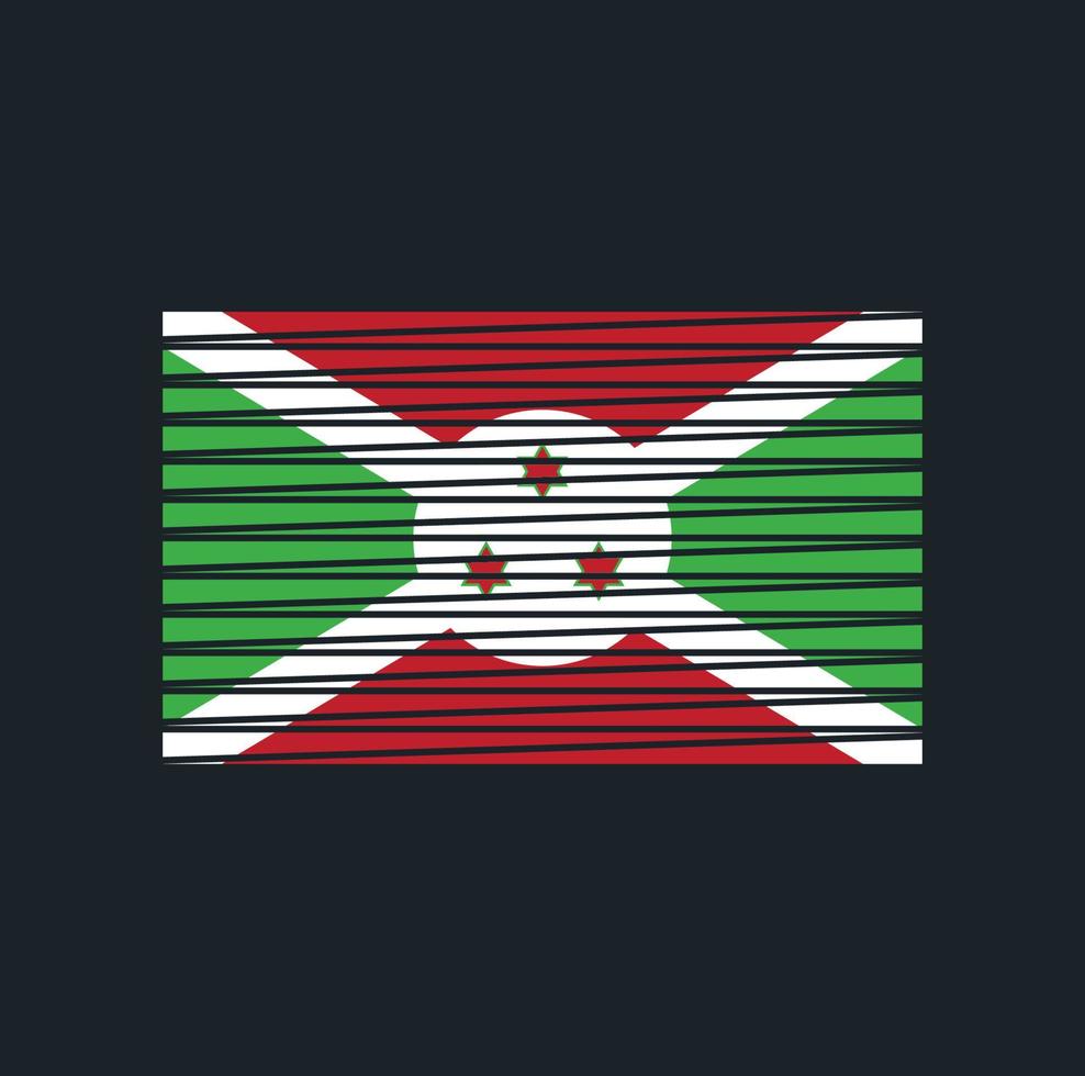 burundi flaggborste. National flagga vektor