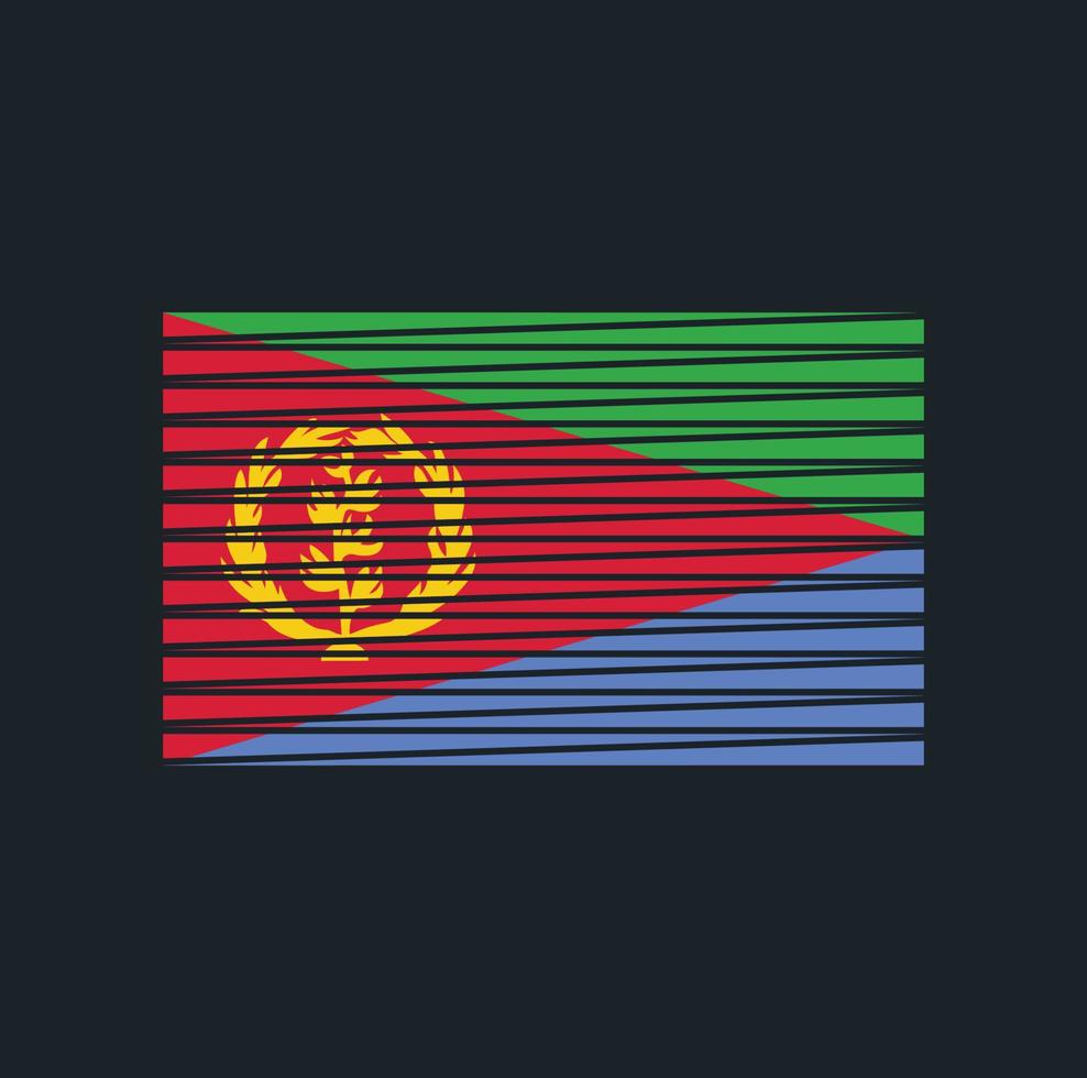 Eritrea-Flagge-Pinsel. Nationalflagge vektor