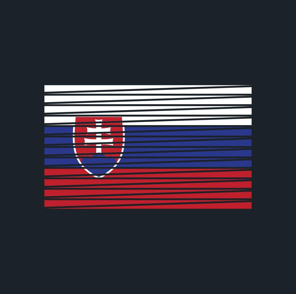 Slovakien flaggborste. National flagga vektor