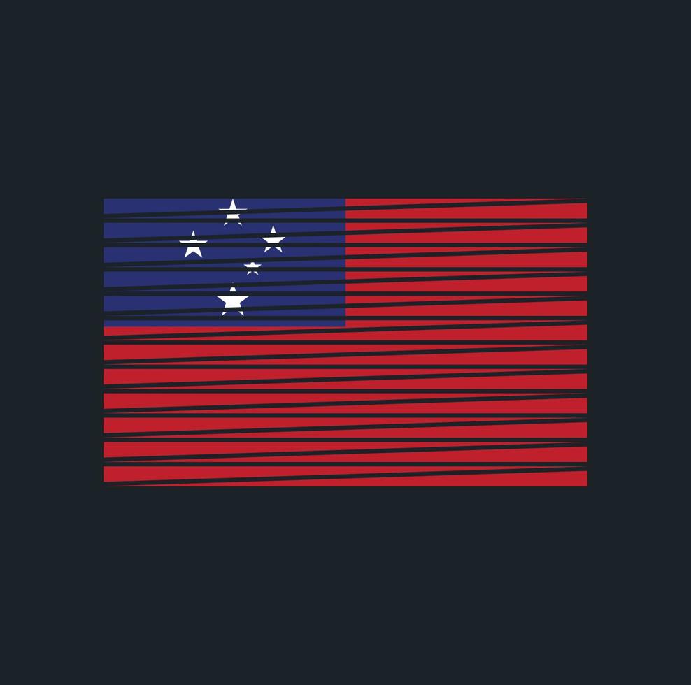 Bürste der Samoa-Flagge. Nationalflagge vektor