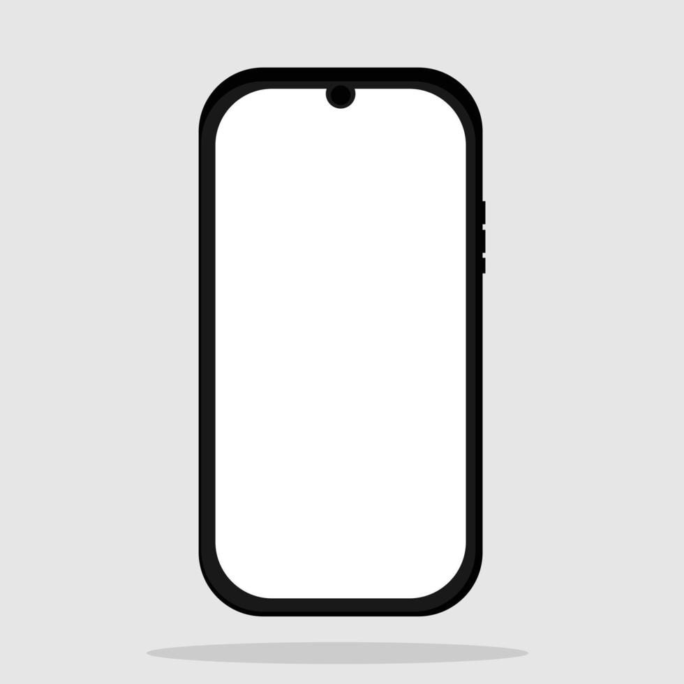 Handy-Hintergrund-Vektor-Illustration mit weißem Bildschirm vektor