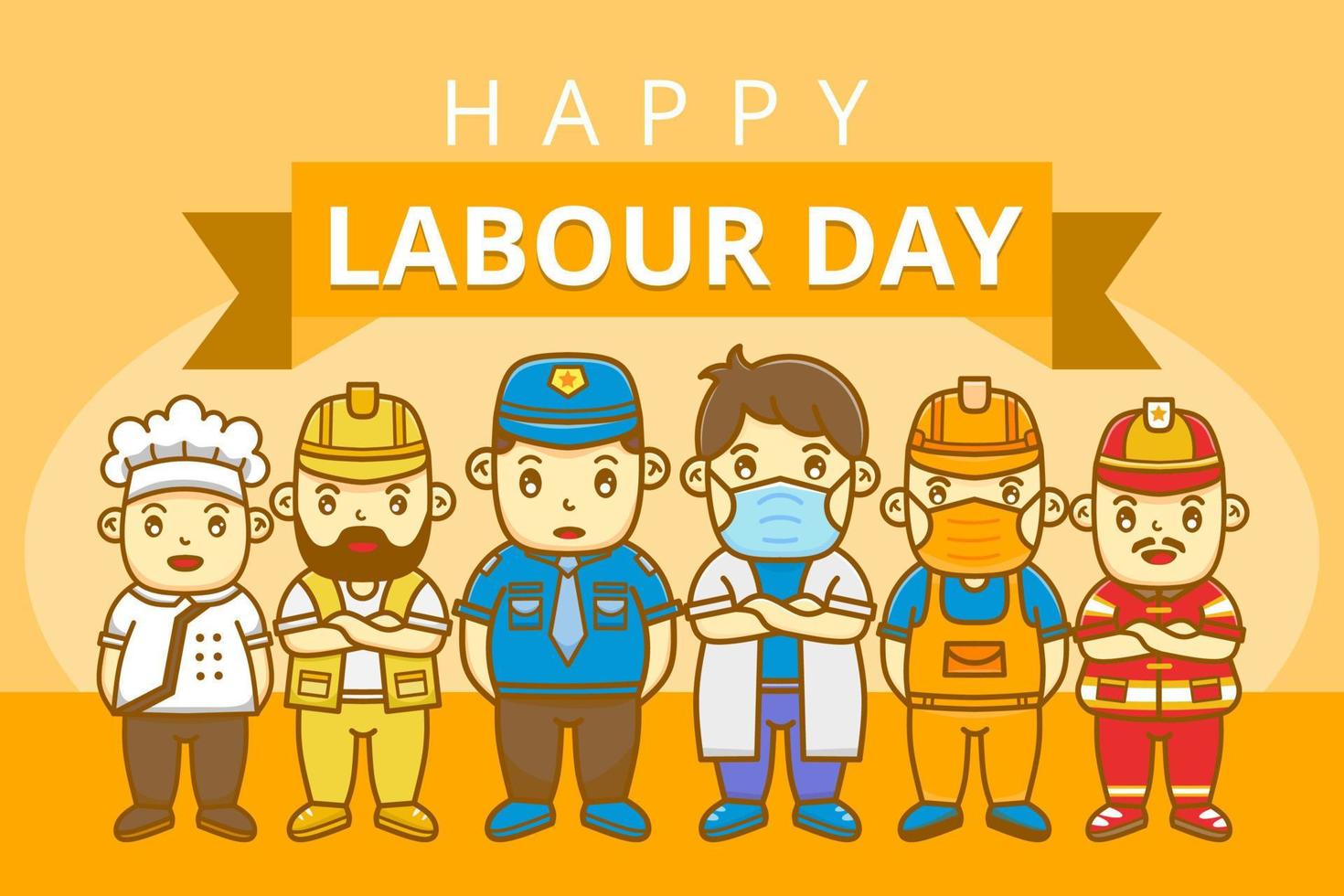 Happy Labor Day kort illustration vektor