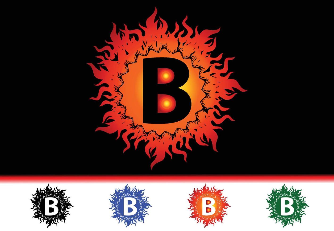 brand b brev logotyp och ikon formgivningsmall vektor