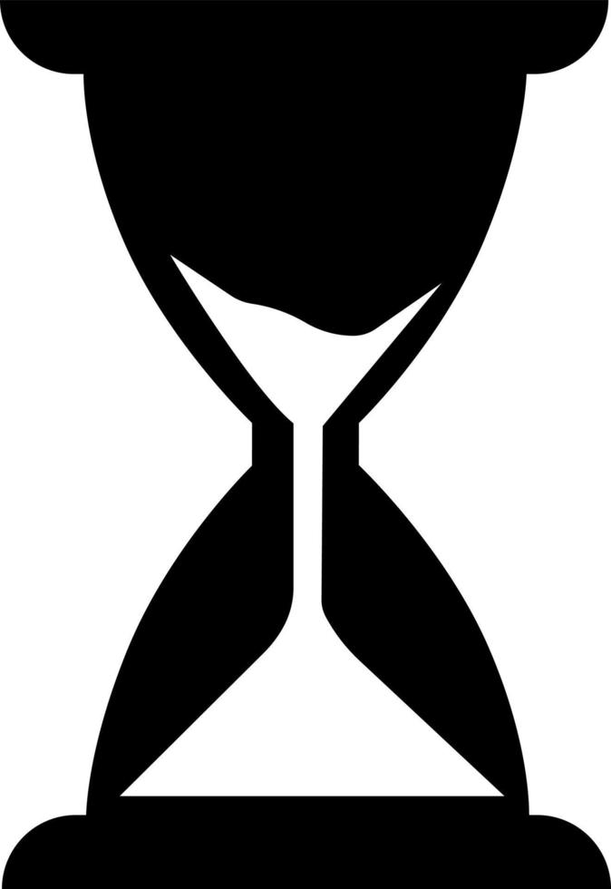 timglasikonen markerad på en vit bakgrund. vektor