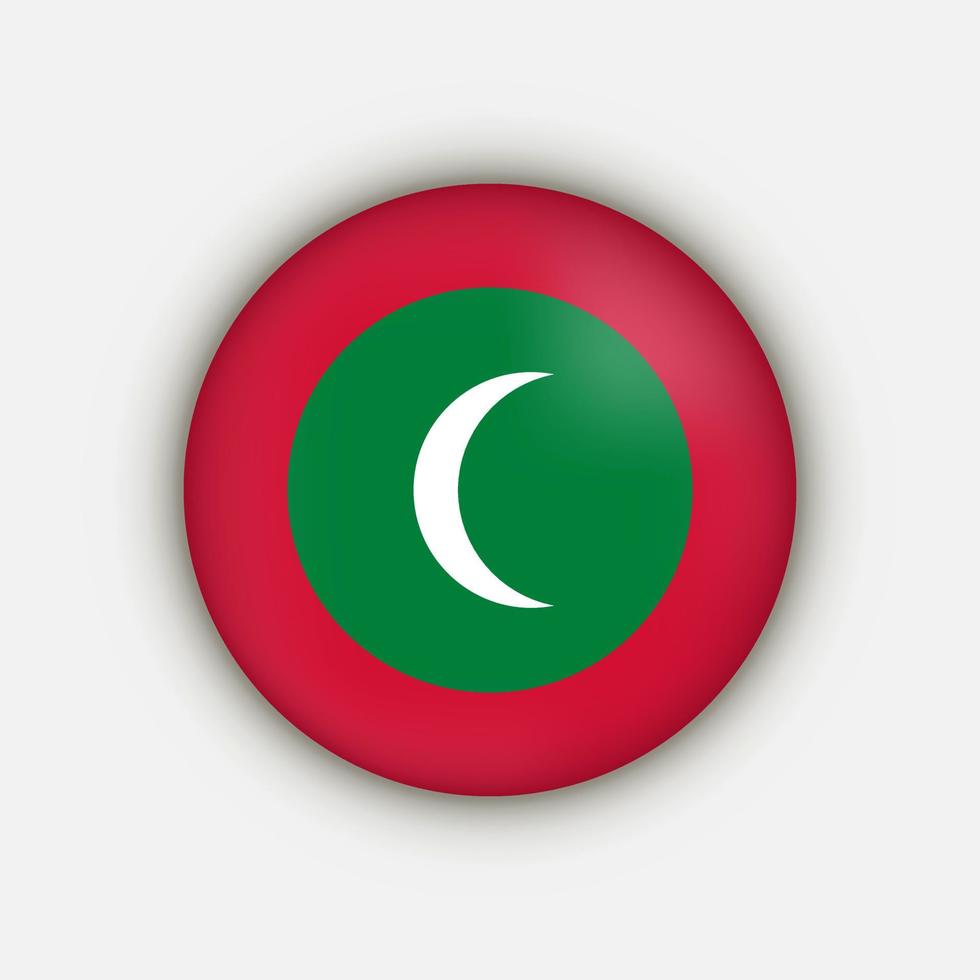 Land Malediven. Malediven-Flagge. Vektor-Illustration. vektor