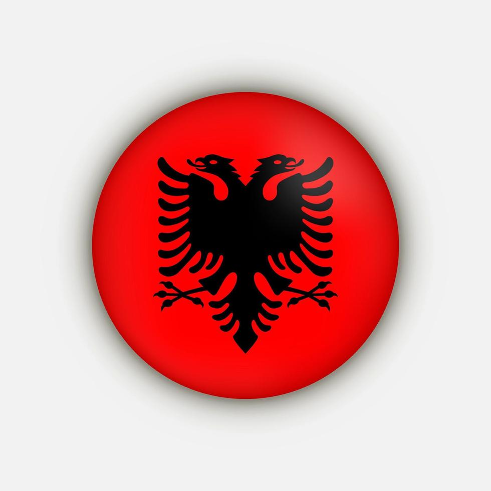 Land Albanien. Albanien-Flagge. Vektor-Illustration. vektor