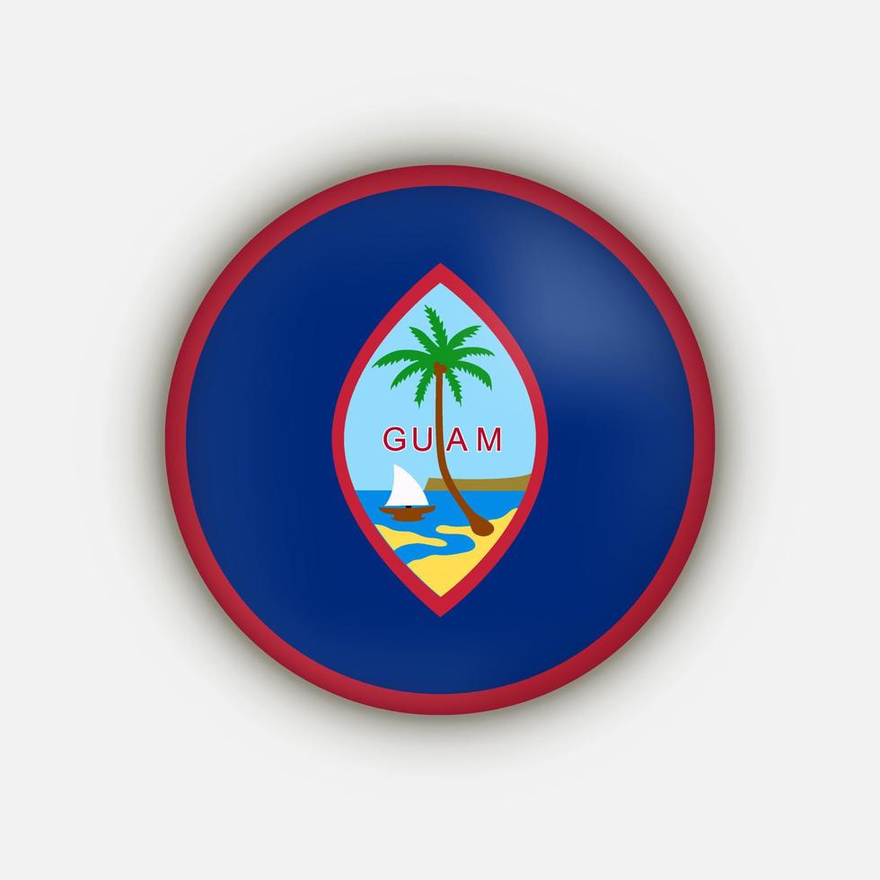 Land Guam. Guam-Flagge. Vektor-Illustration. vektor