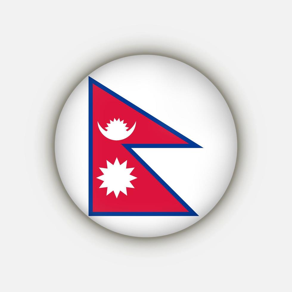 land nepal. nepals flagga. vektor illustration.