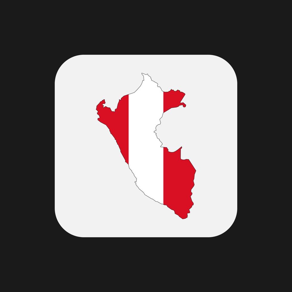 Peru Karte Silhouette mit Flagge auf weißem Hintergrund vektor