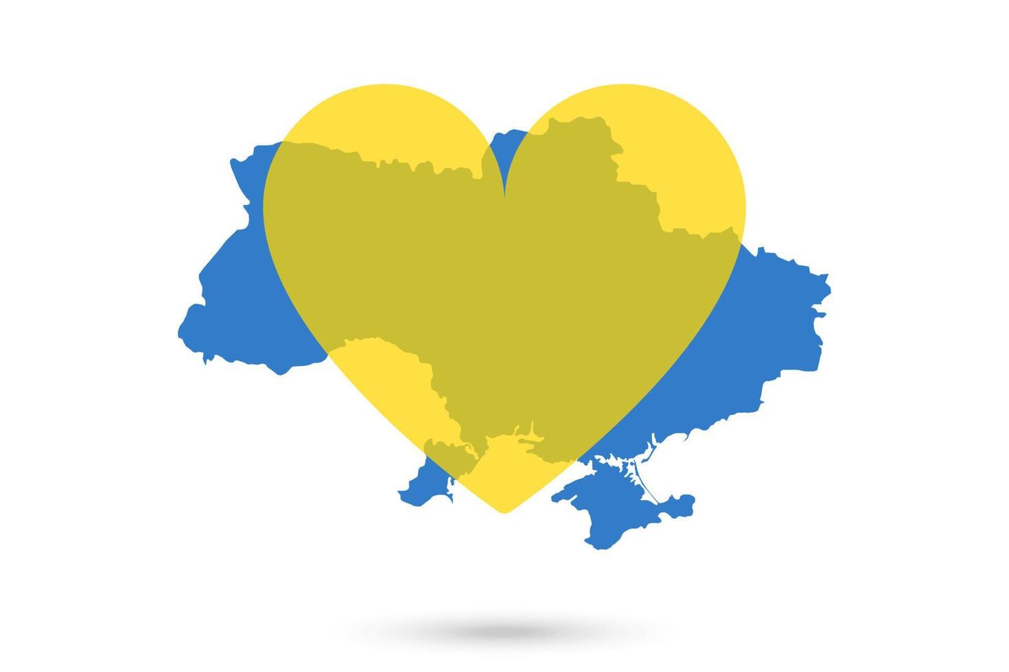 ukraine-karte mit herzsymbol. Vektor-Illustration. vektor