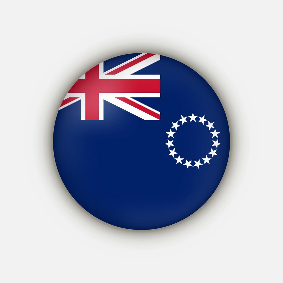 country cook öar. Cook Islands flagga. vektor illustration.