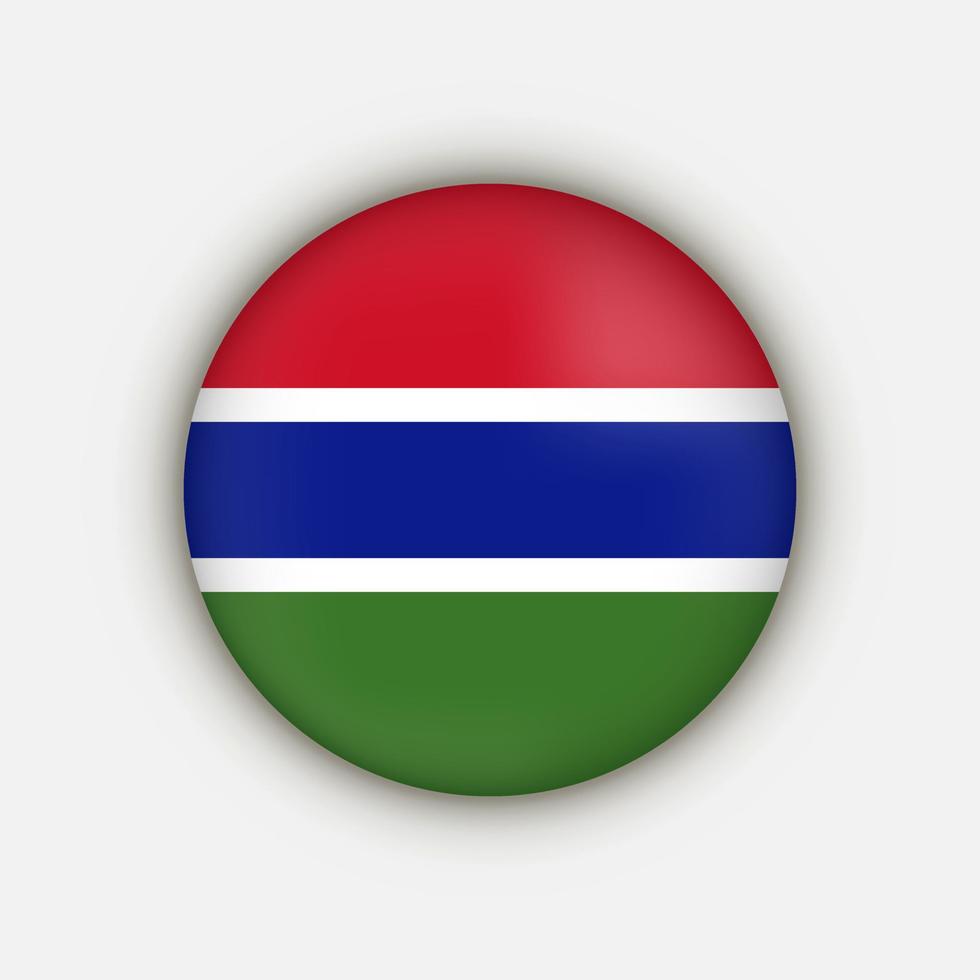 landet gambia. Gambias flagga. vektor illustration.