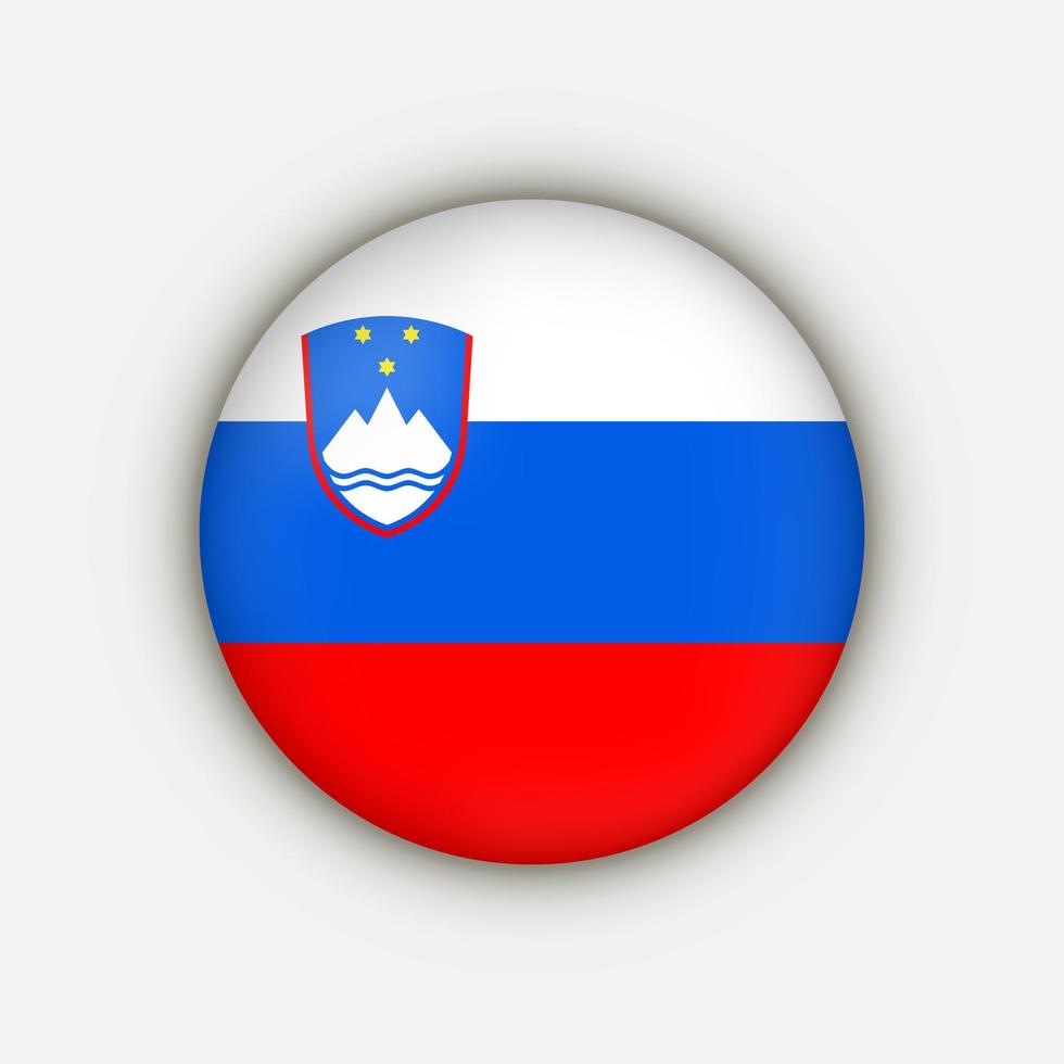 landet slovenien. sloveniens flagga. vektor illustration.