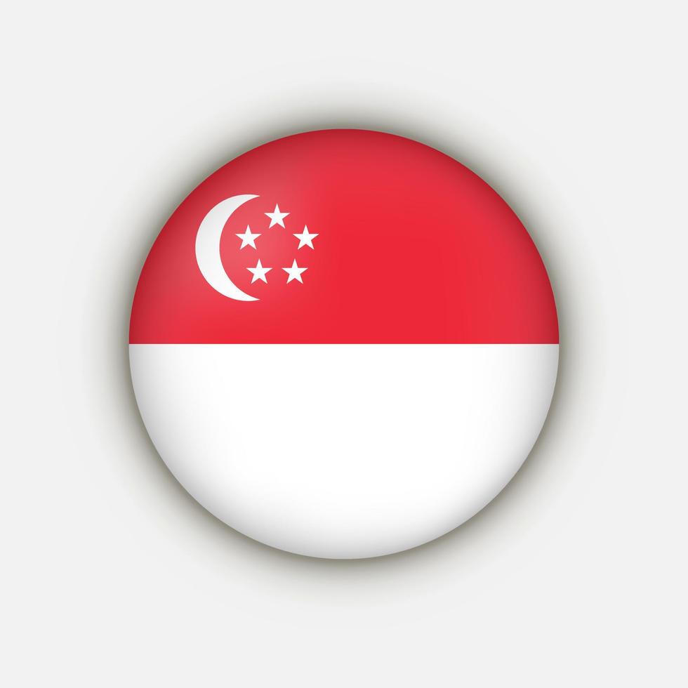 country singapore. singapores flagga. vektor illustration.