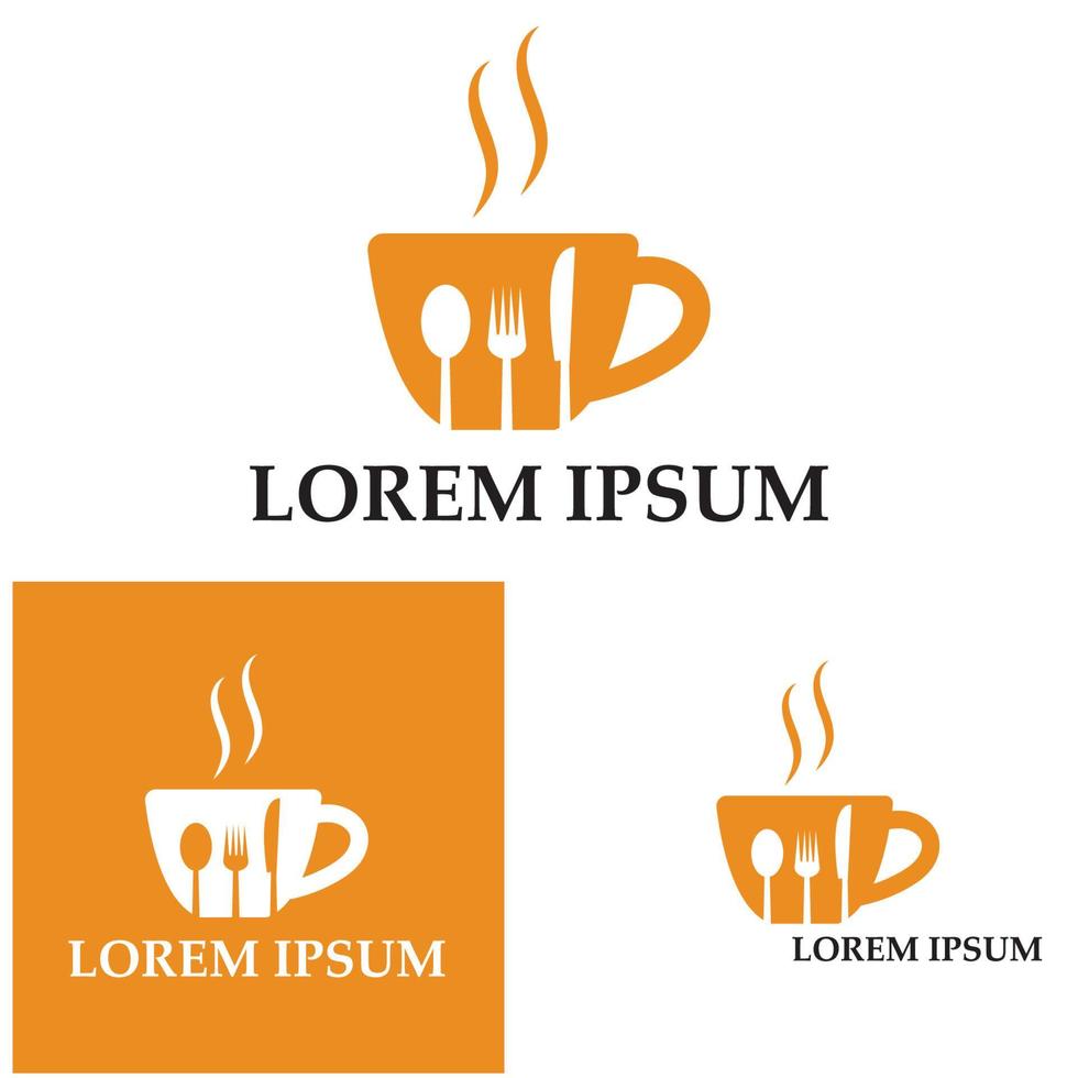 Gabel und Löffel Restaurant Logo Vektor Vorlage vector