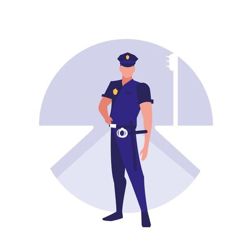 Polizist Avatar Charakter vektor