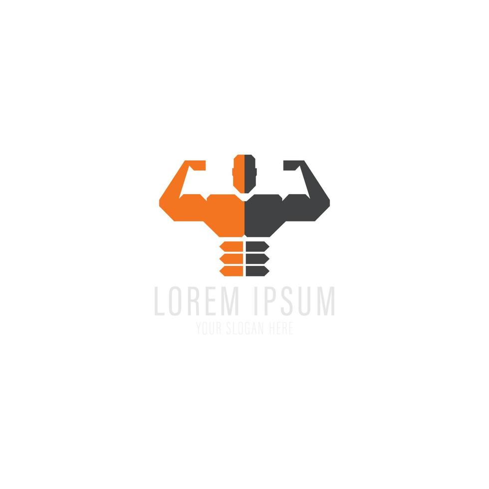 fitness gym logotyp designmall, design för gym och gym, vektor illustration.