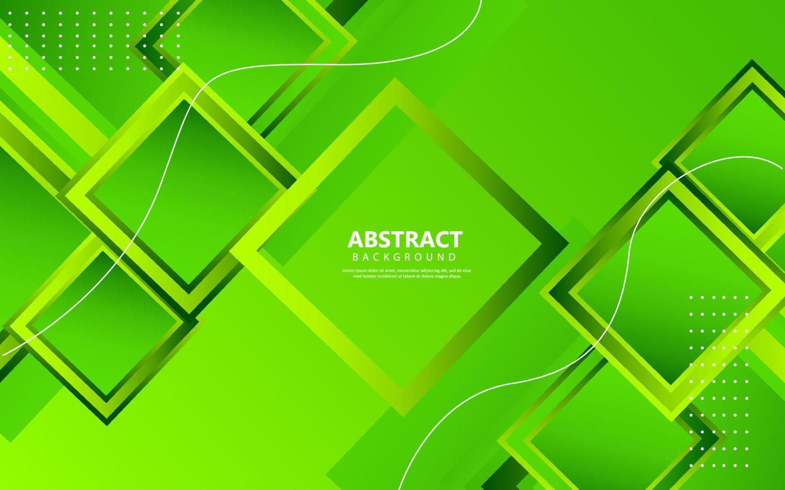 abstrakt geometrisk fyrkantig form grön färg bakgrund vektor