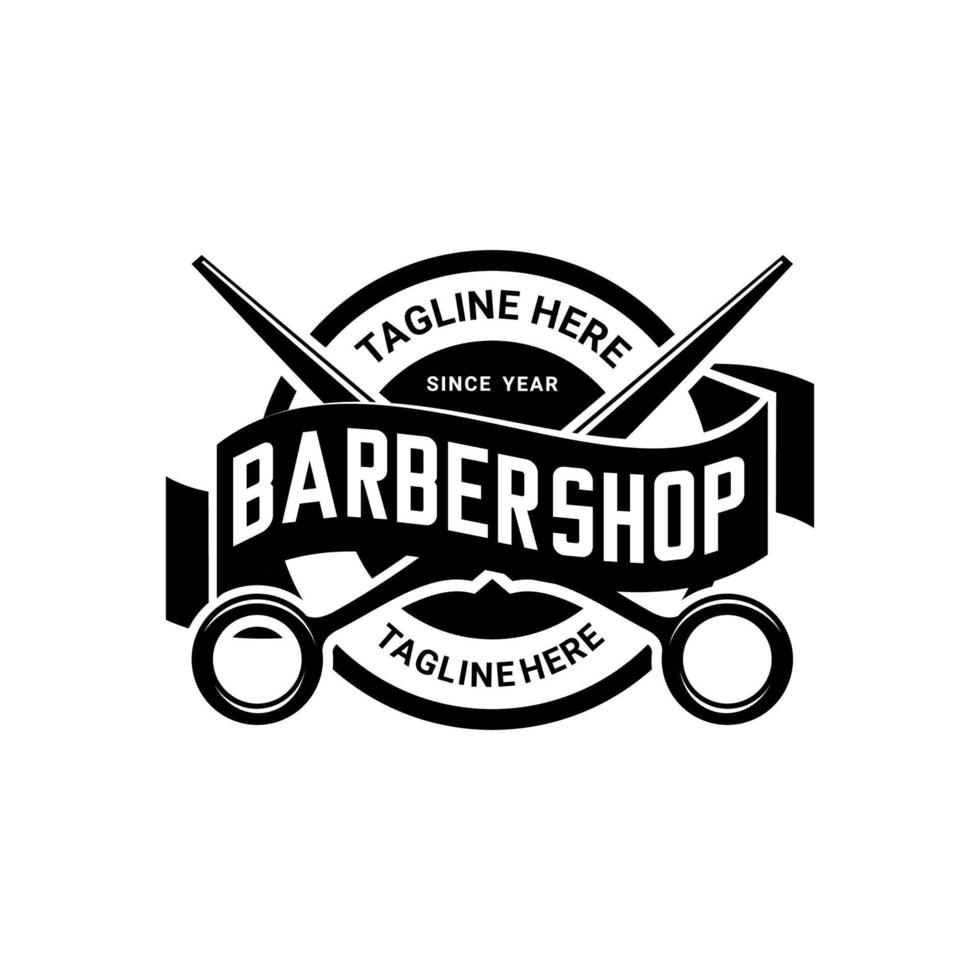 barbershop cykel logotyp vektor