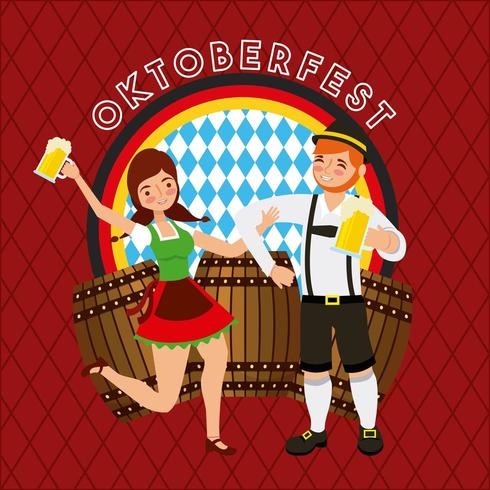 oktoberfest deutsches fest vektor