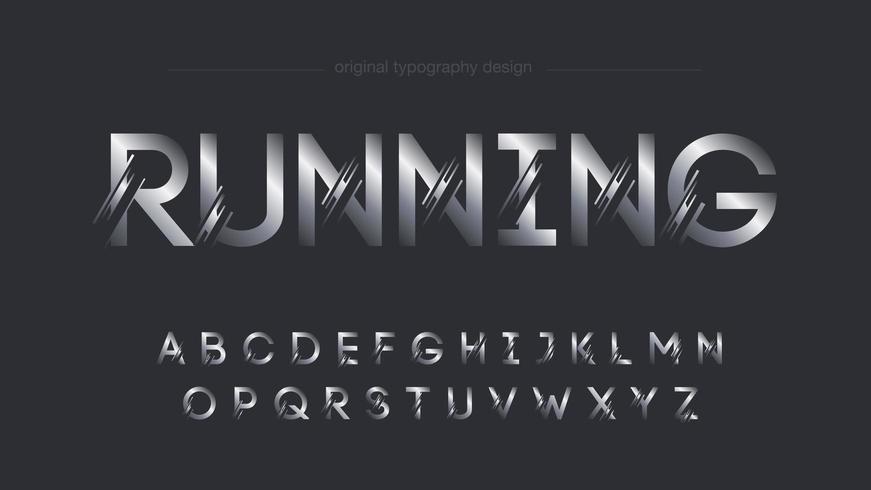 silver futuristiska anpassade utrymme ränder typografi vektor