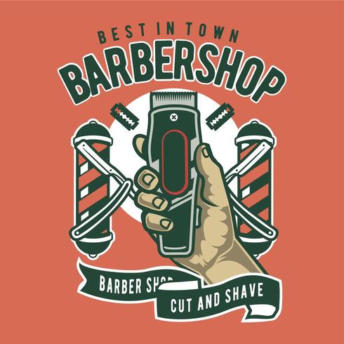 Märket av barber shop vintage stil vektor