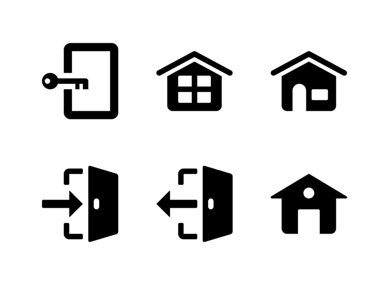 einfacher Satz von Benutzeroberflächen-bezogenen Vektor-Solid-Icons. enthält Symbole wie Zugang, Home, Login und mehr. vektor