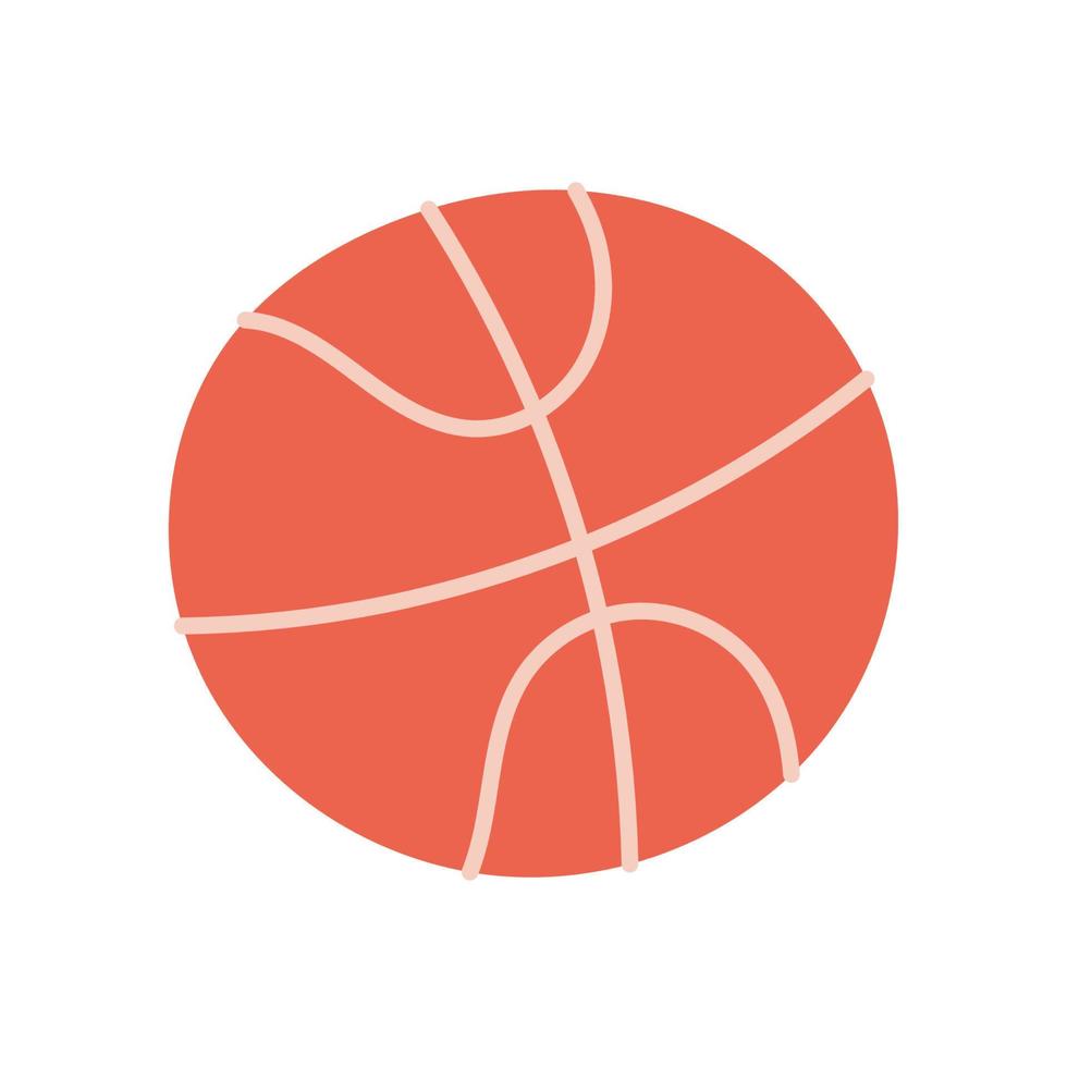 Basketball. handgezeichnetes Doodle-Kind-Zeug-Symbol. vektor
