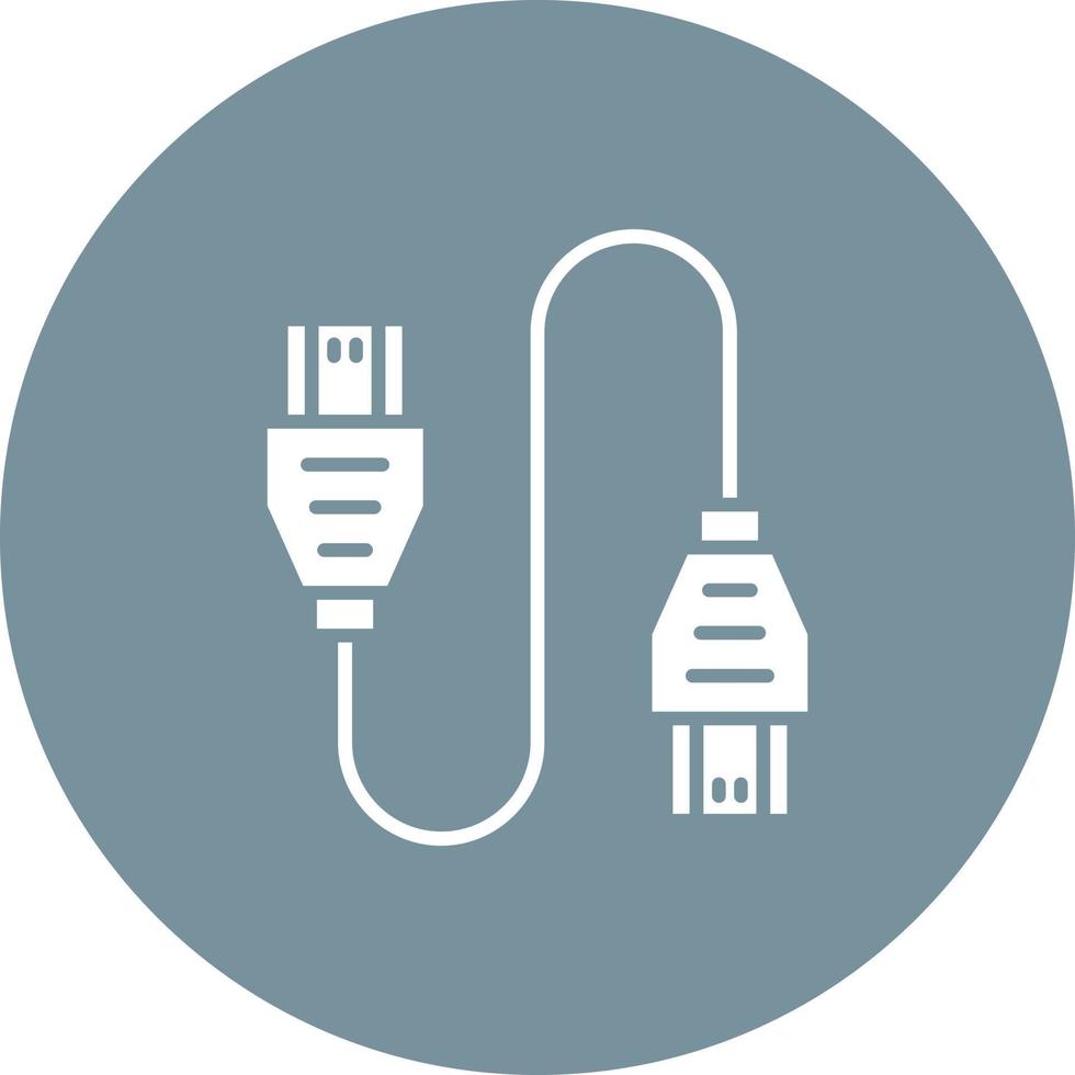 hdmi-kabel glyph kreis hintergrundsymbol vektor