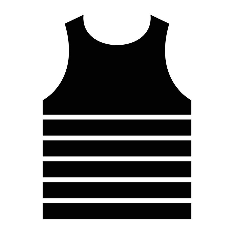 Tanktop-Glyphensymbol vektor