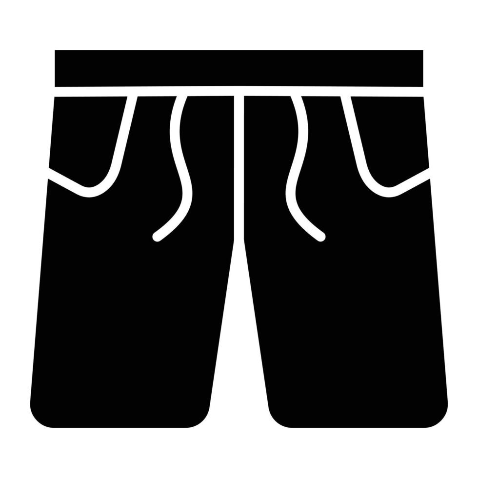 Glyphen-Symbol für Boxershorts vektor