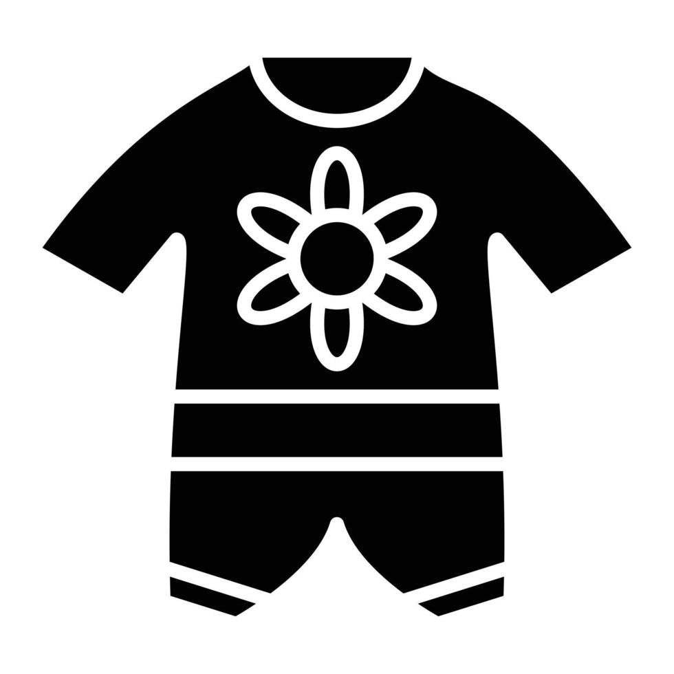 Glyphen-Symbol für Babykleidung vektor