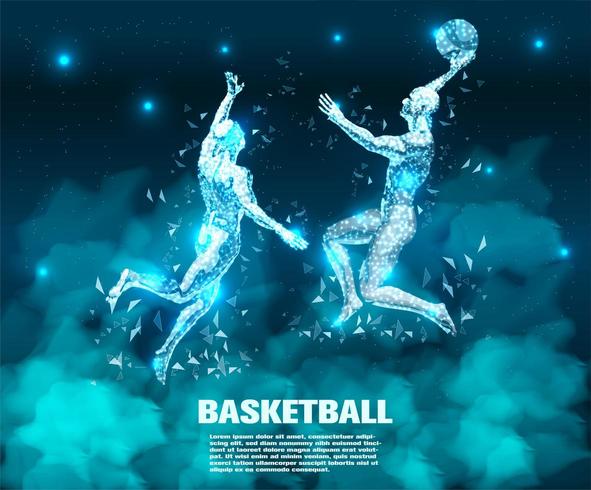 Basketspelare abstrakt teknologi vektor