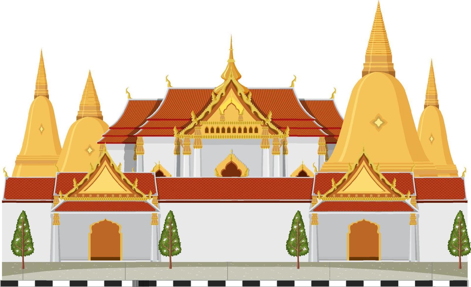 thailand ikonischer hintergrund der touristenattraktion vektor