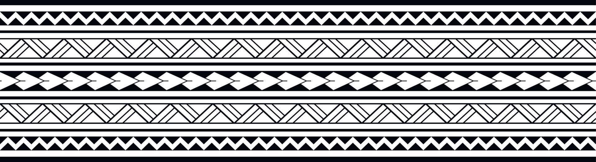 maori polynesiskt tatueringsarmband. tribal ärm sömlösa mönster vektor. vektor