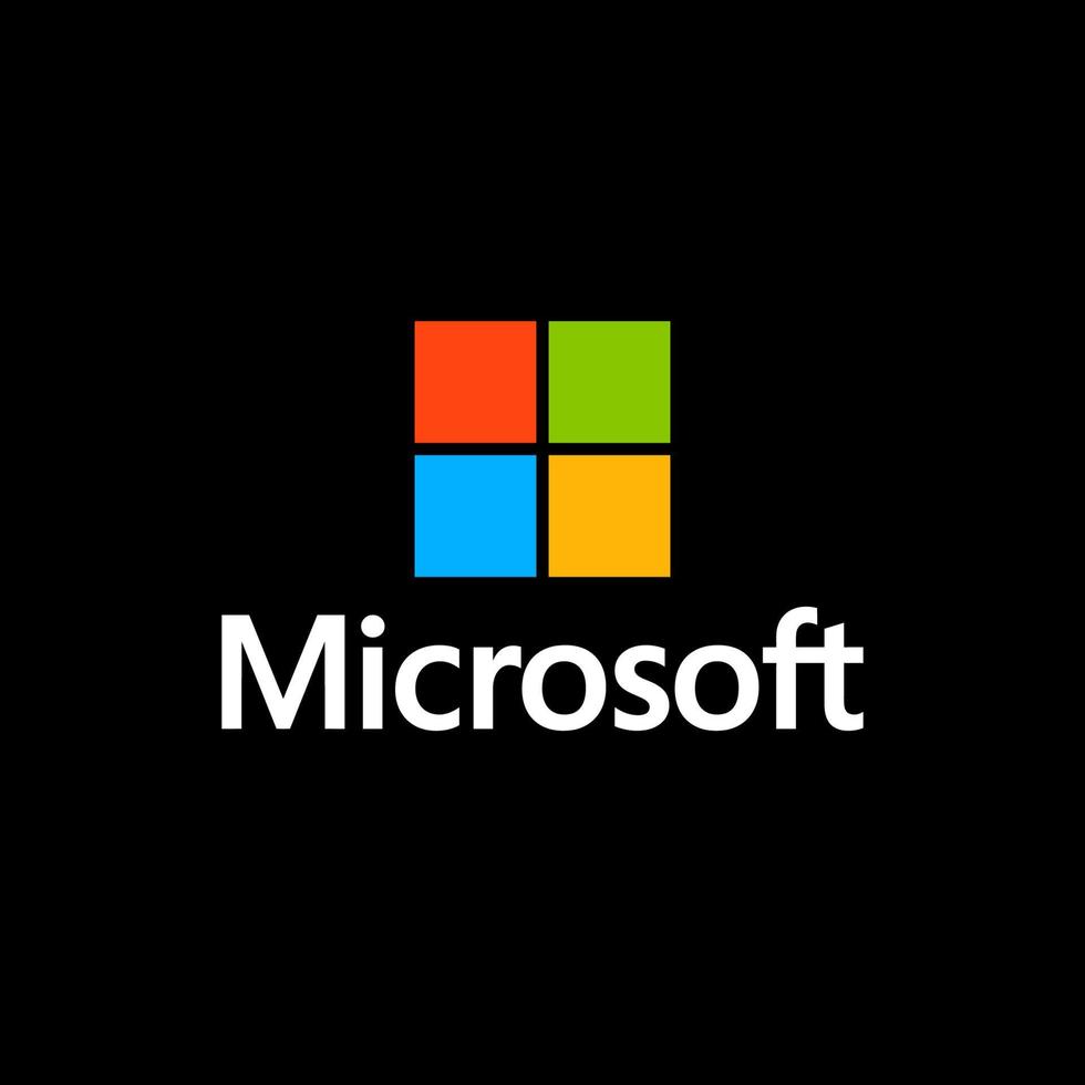 Microsoft logotyp ikon redaktionell vektor