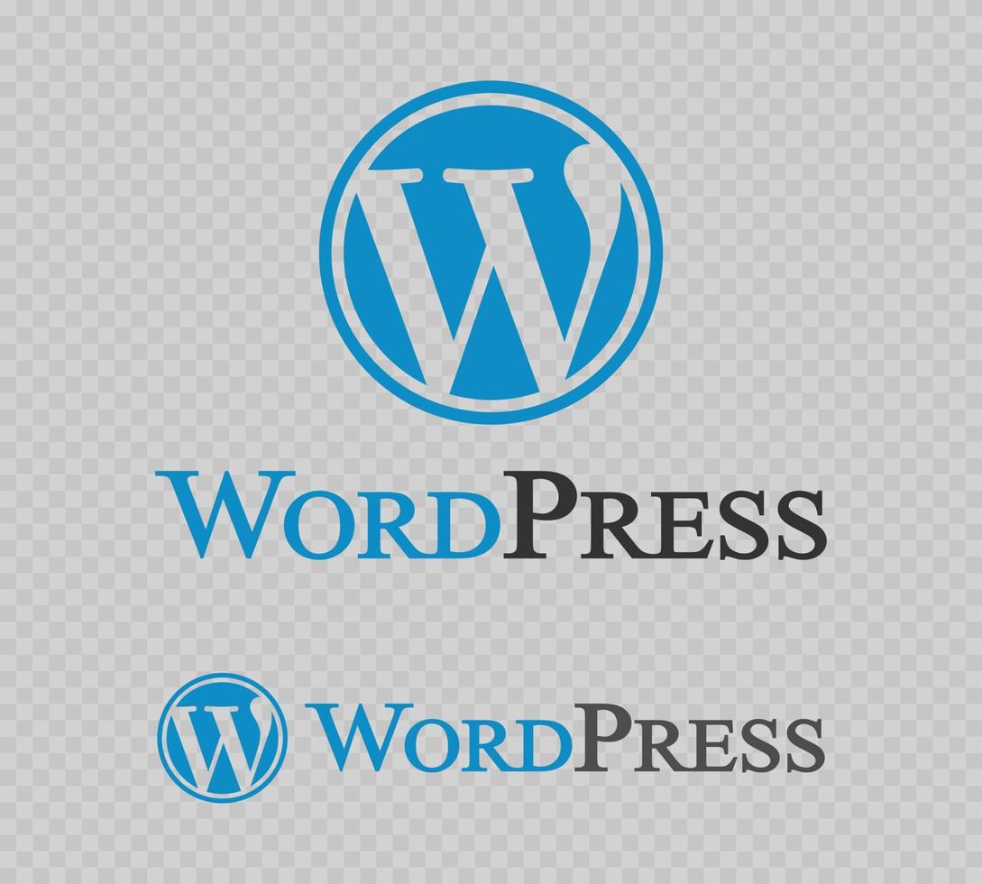 wordpress logotyp ikon redaktionell samling vektor