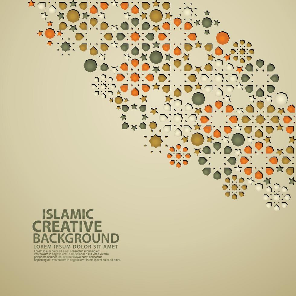 islamisk design gratulationskort bakgrund mall vektor